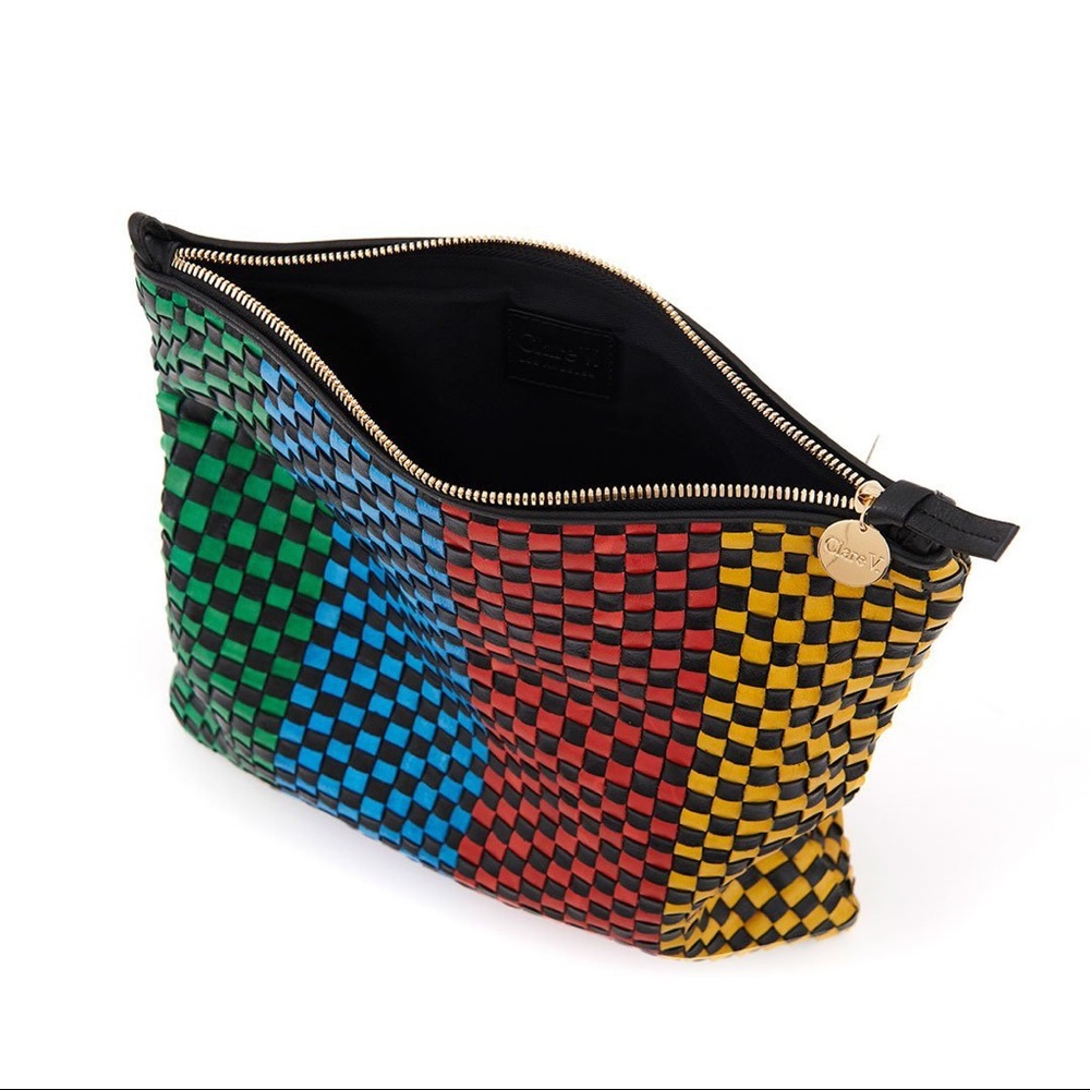 NWOT Clare V Woven Convertible Clutch